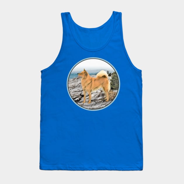 Finnish Spitz at Seashore Tank Top by Alpen Designs